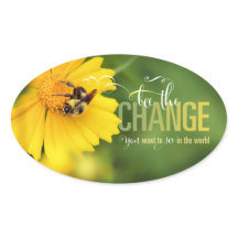 Abee le Changer Sticker ovale