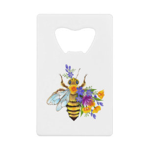 abeille à fleurs avec plantes sauvages