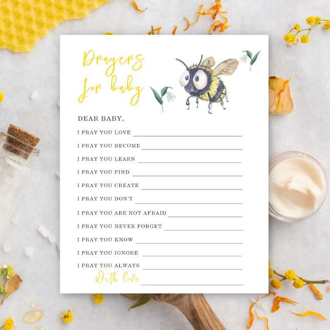 Abeille à l'aquarelle - Jeu de fête | prières pour (Créateur téléchargé)