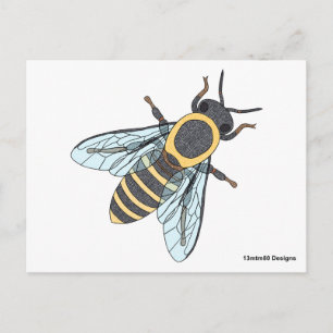 Abeille à miel - Carte postale
