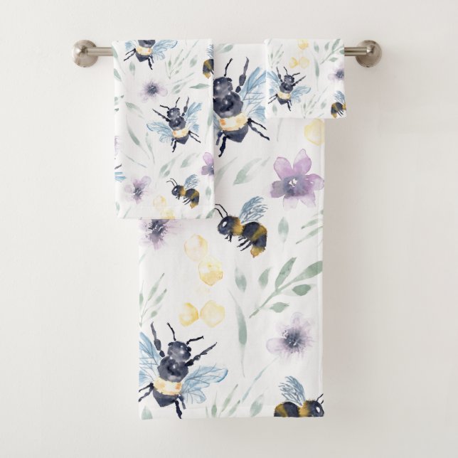 Abeille aquarelle Motif (En situation)