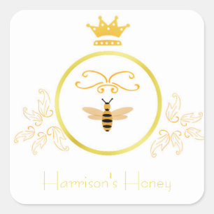 Abeille avec Étiquette de la Couronne