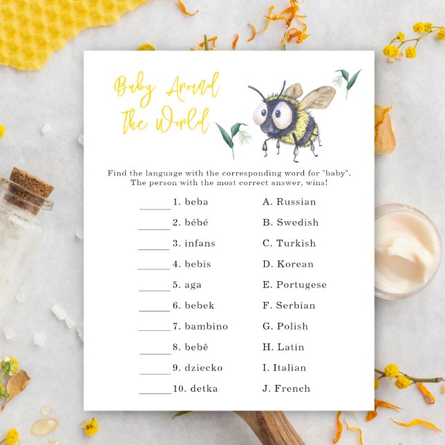 Abeille - Bébé autour du monde jeu (Créateur téléchargé)