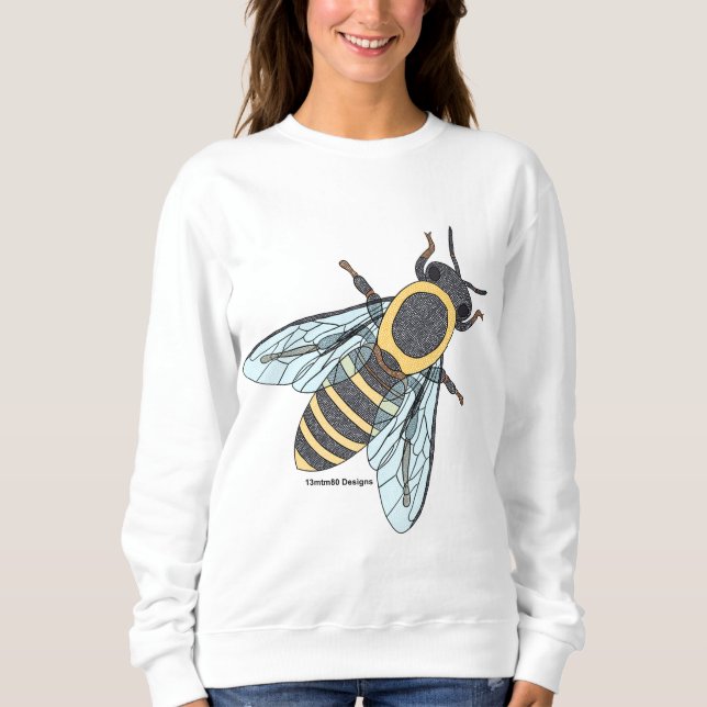 Abeille (blanc) - Sweatshirt basique pour femme (Devant)