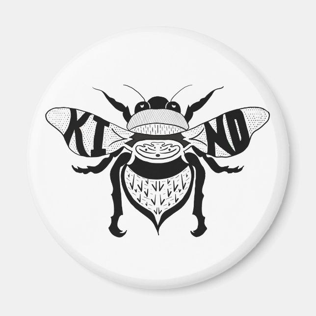 Abeille Cercle Réfrigérateur Magnet (Devant)