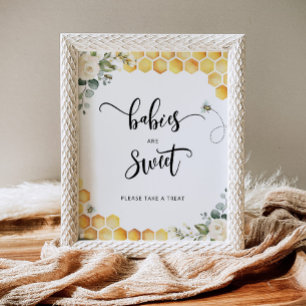 Abeille d'aquarelle Les bébés sont une affiche dou