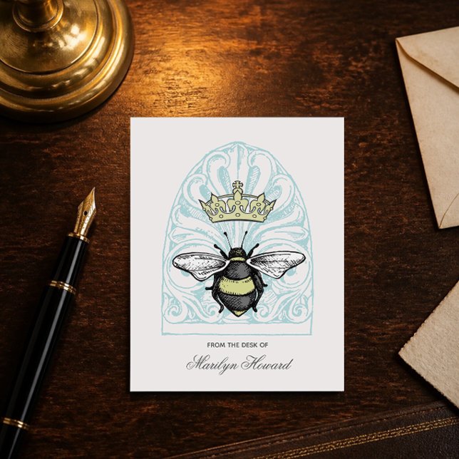 Abeille de la Couronne (Turquoise) | Cartes de not (Créateur téléchargé)