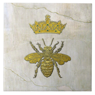 Abeille de miel et carreaux en céramique de couron