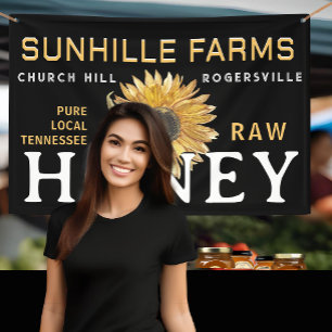 Abeille de miel Tournesol Fermiers bannière du mar