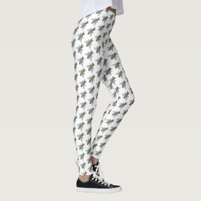 Abeille domestique (blanche) - Leggings intégral (Droite)