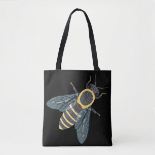 Abeille domestique (noir unique) - Sac fourre-tout