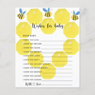 Abeille florale - Jeu de fête   vœux pour bébé