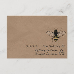 Abeille inspirée de carte de miel épousant