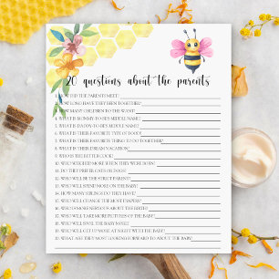 Abeille - jeux - 20 questions sur les parents