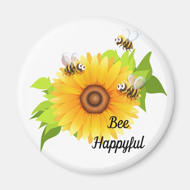Abeille Magnet heureux (Devant)