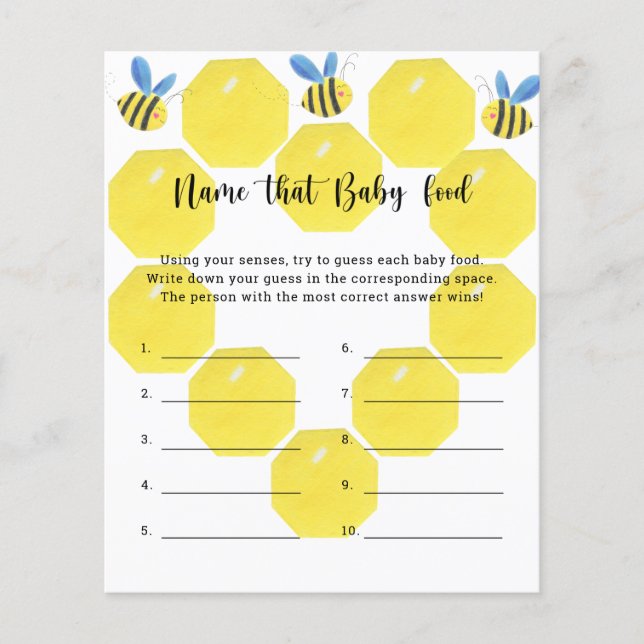 Abeille - Nom de ce jeu de nourriture pour bébé (Devant)