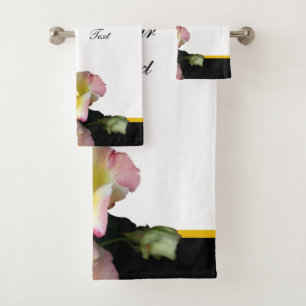 Abeille sur roses rose jaune Fleurs