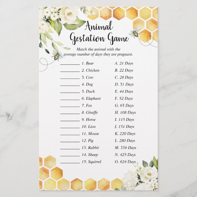 Abeille Un Petit Baby shower De Miel Gestation Ani (Devant)