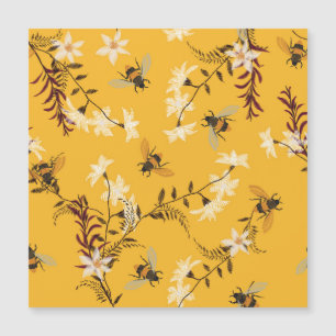 Abeille vintage et papillon : Brodé Art Floral