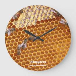 Abeilles de miel dans la ruche grande horloge