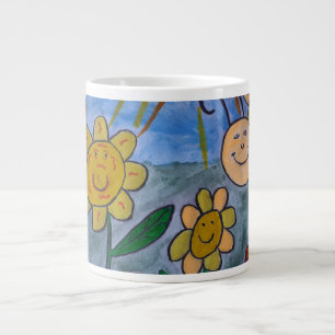 Abeilles de miel et fleurs Grosse Mug