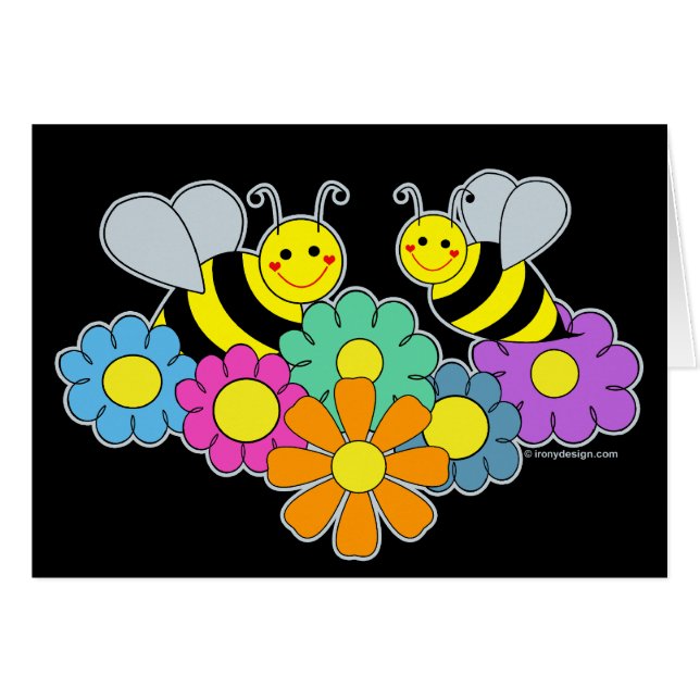 Abeilles et fleurs (Devant horizontal)