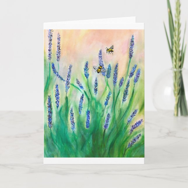 Abeilles occupées sur la carte Salvia<Blank Inside (Devant)