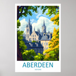 Aberdeen Affiche Vintage Voyage Parc National Ski
