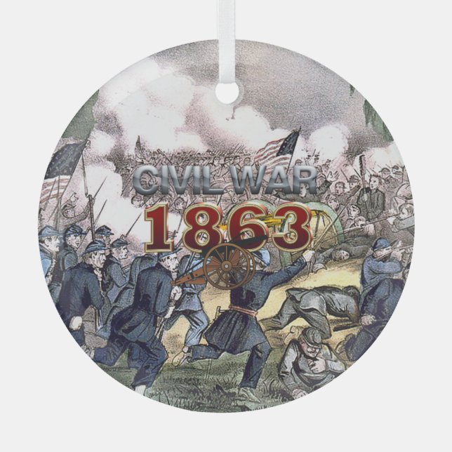 ABH Guerre civile 1863 Ornement en verre (Recto)