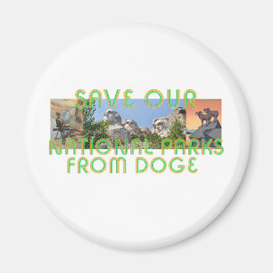 ABH Sauvez les parcs nationaux de Doge Magnets