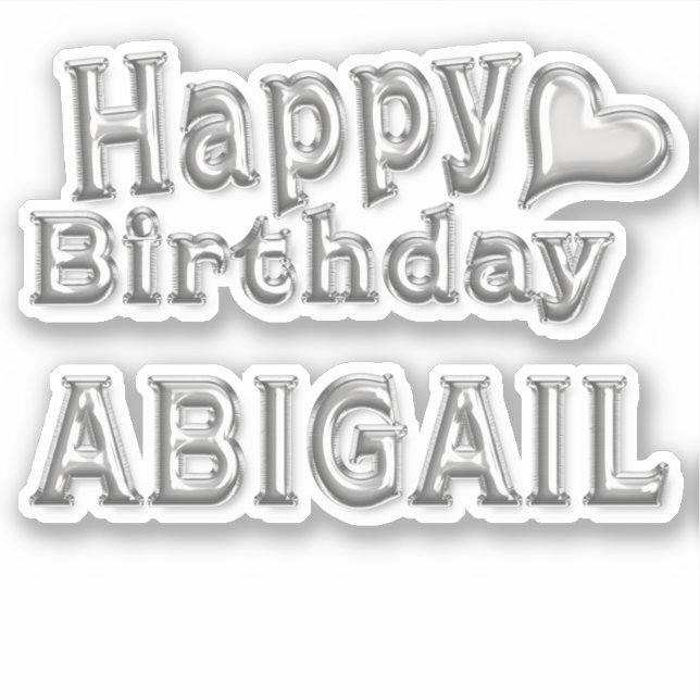 Abigail Happy Birthday Autocollants (Devant)