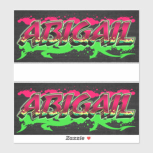 Abigail Prénom Nom Graffiti Autocollant Autocollan