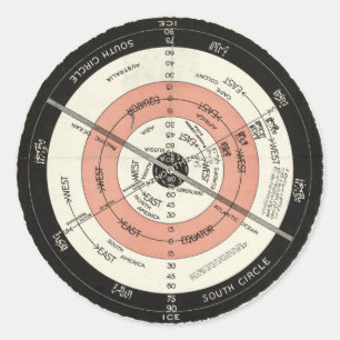 Abizaid Nouvelle carte correcte des Stickers Terre