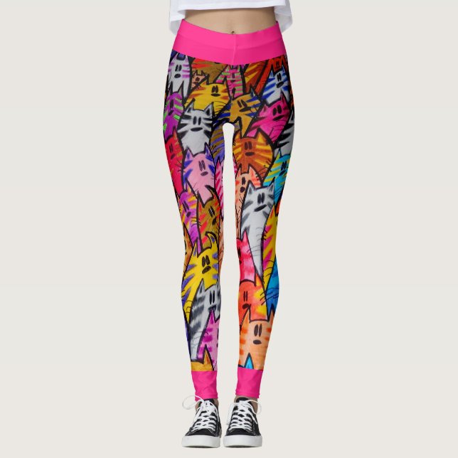 ABL - 0295 - Chats - Leggings (Devant)