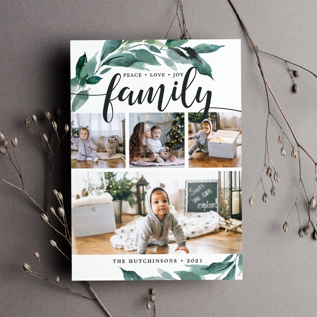 Abondance en hiver | Carte de collage photo de vac (Créateur téléchargé)