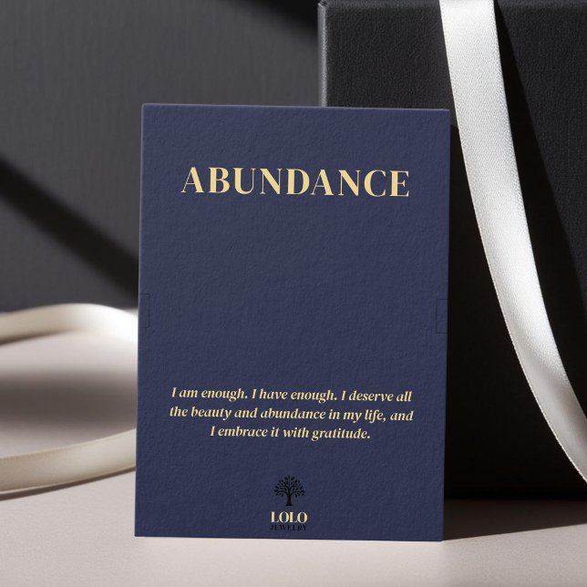 Abondance Signifiant Bracelet Bijoux Carte d'affic (Créateur téléchargé)