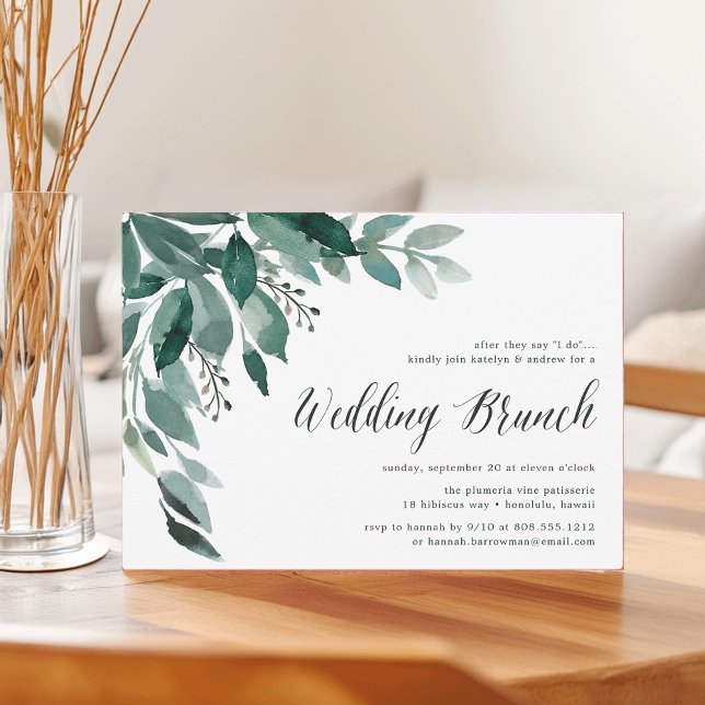 Abondant feuillage | Mariage Brunch Invitation (Créateur téléchargé)