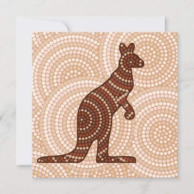 Aboriginal kangaroo dot painting (Devant)
