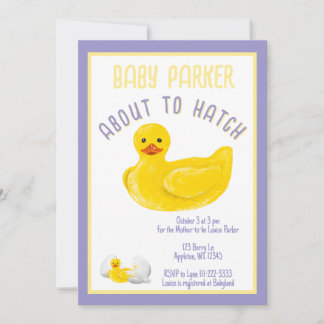 About to Hatch Baby Shower Invitation
