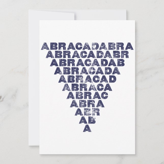 Abracadabra [triangle inversé foncé] (Devant)