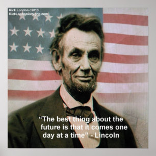 Abraham Lincoln "1 Pas à la Fois" Affiche