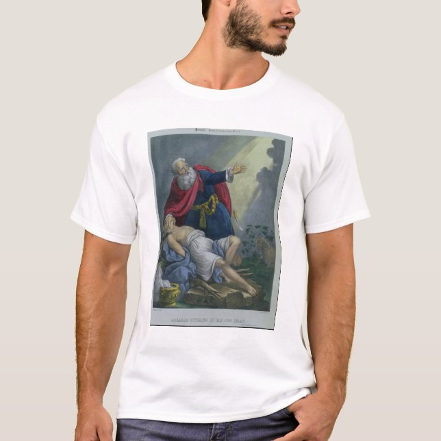 Abraham offrant vers le haut de son fils Isaac, (Devant)