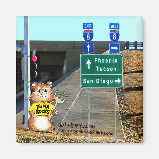 Abrahamster à Yuma Forcer les pensées Magnet (Devant)