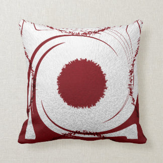 Abrégé sur blanc rouge coussin