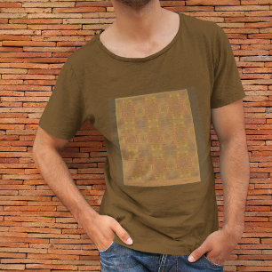 Abrégé sur d'or brume sur le T-shirt brun