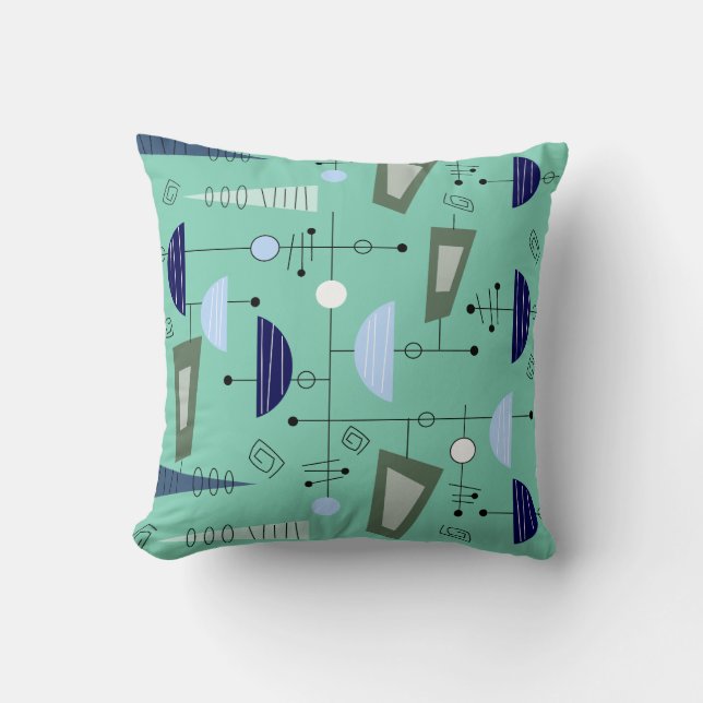 Abrégé sur inspiré par ère atomique #100 coussin (Recto)