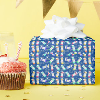 Abréviations sur papier d'emballage cadeau pour ph