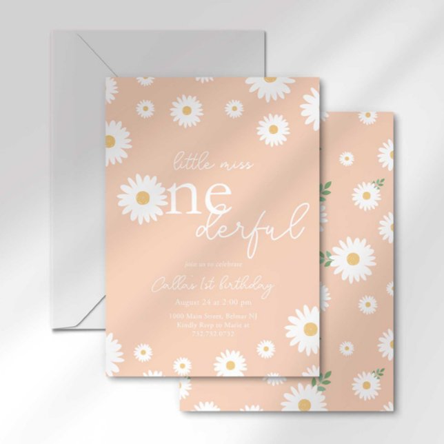 Abricot Daisy Little Miss Merveilleuse Invitation (Créateur téléchargé)