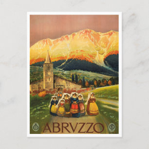 Abruzzes, Abrvzzo, italie Carte postale Vintage vo