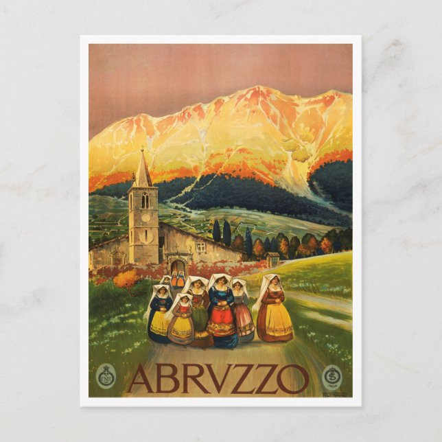 Abruzzes, Abrvzzo, italie Carte postale Vintage vo (Devant)